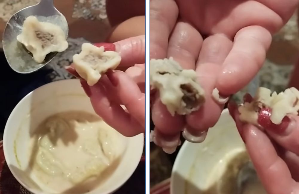 Начинка пельменей «Бабушка Аня» от «Санта Бремор». 