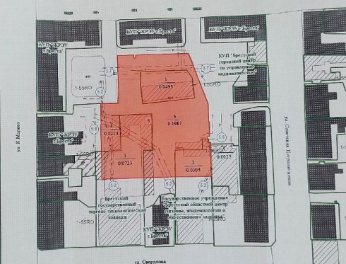 Участок в центре Бреста, который продали за 2,7 млн рублей. Фото: Wikidom
