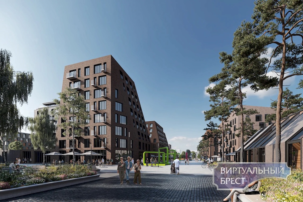 Проект жилого квартала в Бресте в районе Задворцы. 