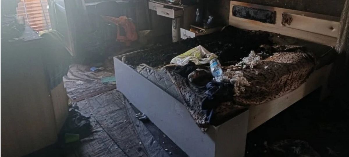 Квартира, в которой сгорел ребенок в Пружанах