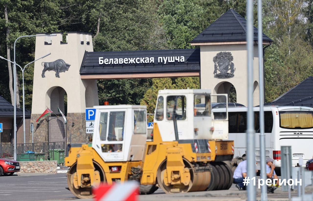 Асфальтирование участка в Беловежской пуще